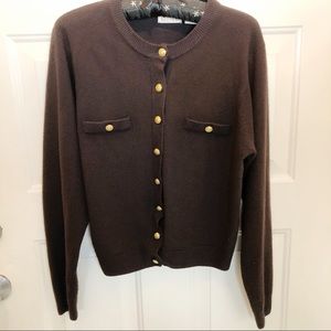 KERRI & KELSEY WOMEN SWEATER BROWN SIZE MEDIUM